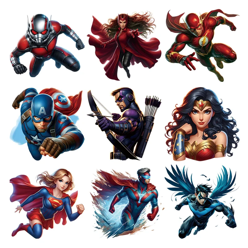 Marvel Heroes Scarlet Witch custom patches self-adhesive Appliques on clothes thermo-stickers for children Sticker on clothes