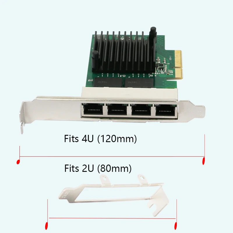 Scheda di rete 1350AM4 Gigabit Ethernet PCI Express PCIE Adattatore LAN da 1 Gbps Scheda di rete RJ45 a 4 porte per PC desktop 10/100/1000 Mbps