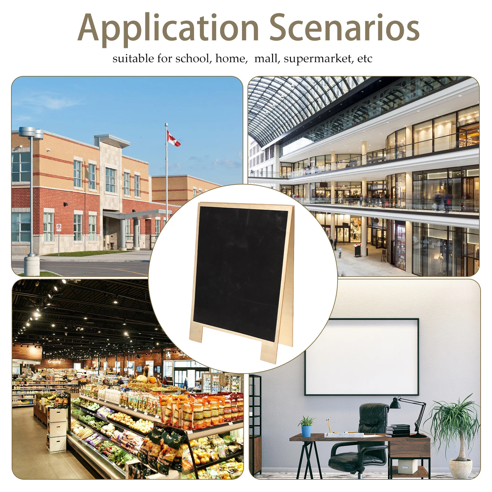 Chalk Board Sign Chalkboard Tabletop Mini Boards Signs LED Decorative Chalkboards Wood Small for Food