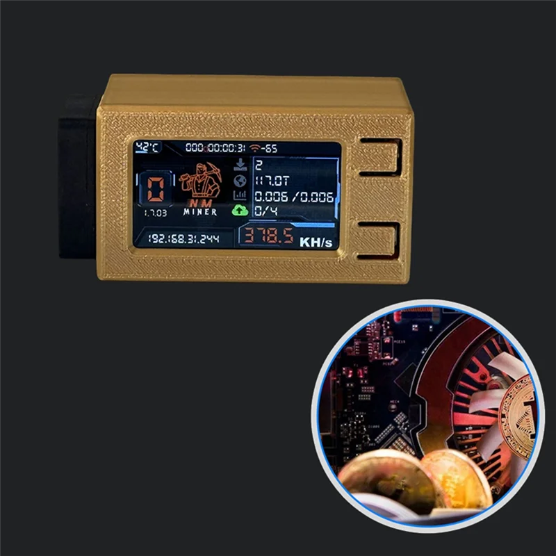 

BTC Bitcoin Nerd Miner Nerdminer V2 Pro Max Nmminer 390KH/S Solo Lottery Miner With Cool Fan Crypto Miner