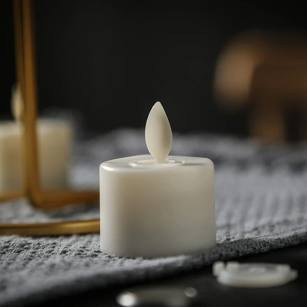 

6Pcs Electric Lamps Realistic Flameless LED Lights Small Decorative Desktop Lamp Atmosphere Scene Decor