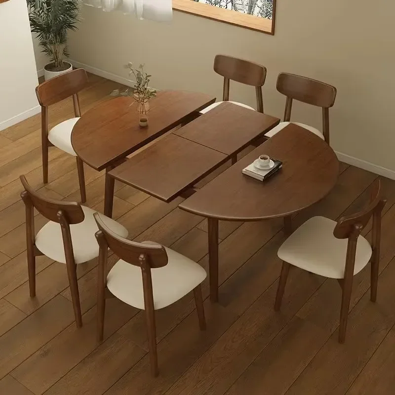 

Luxury Dining Table Elegant Tables Kitchen Dinner Rooms Extendable Sedentary Round Multifunction Home Furniture Muebles Oval