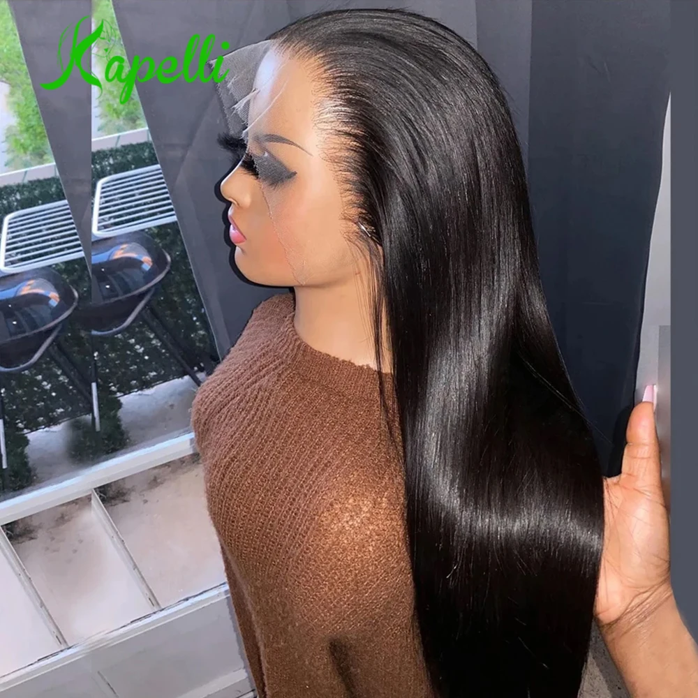 

Wigs Human Hair Lace Frontal Wig Brazilian Straight Human Hair Wigs Transprent 13X4 Lace Front Wig 4X4 Lace Closure Wigs Virgin