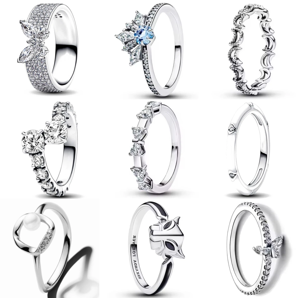 

Лидер продаж, серебряное кольцо в форме банта 925, модные классические кольца в стиле панк с цирконием в готическом стиле для женщин, пара, свадебные роскошные ювелирные изделия, подарок