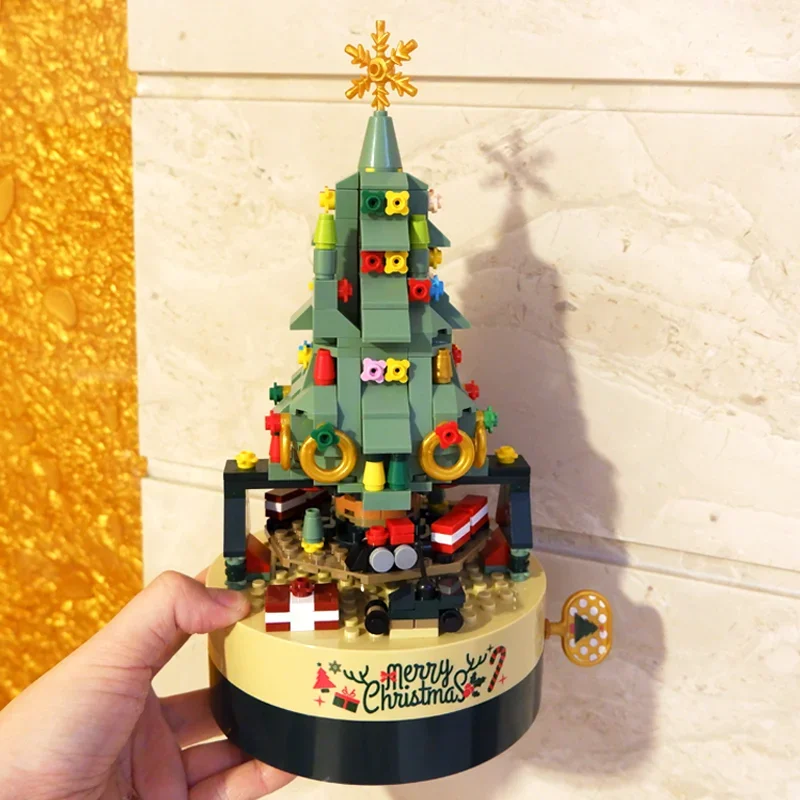 

Building Kits for Kids & Families Merry Christmas Building Bricks present Music Box Creative Christmas Tree Gifts custom design