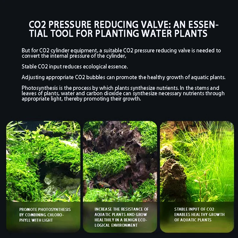 Aquarium DIY CO2-Regler W21.8/CGA320/G3-4/G5-8/TR21/3-8unf Gasflaschenanschluss mit Mutter für Fischbecken CO2-Druckminderer – Detail 3