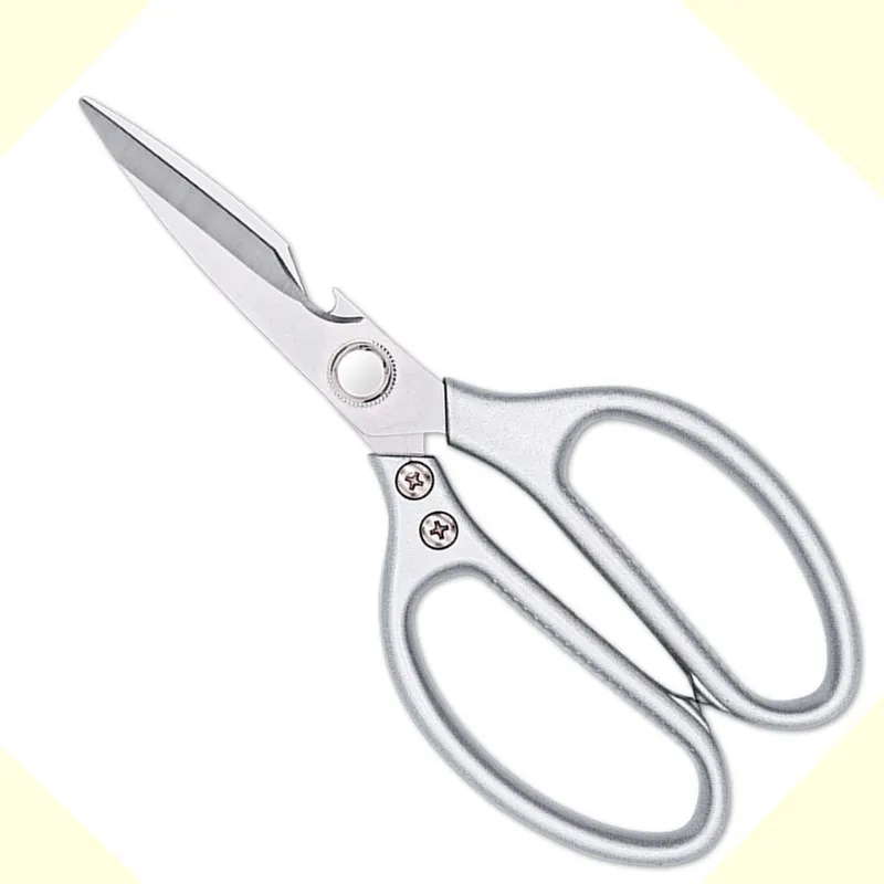 

Japan Silver Big Stainless Steel Scissors Home Multifunction Shears Kitchen Knife Cutter Bottle Opener High Quality Cutting Tool