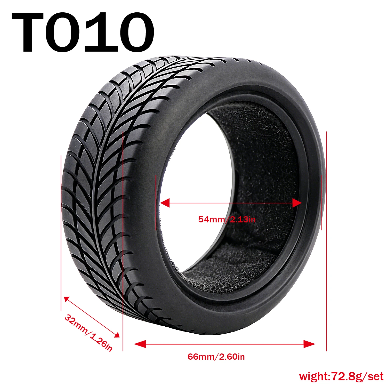 1:10 On-Road Racing Tires High Grip Hot Melt Rubber for Tamiya HPI HSP HPI HIMOTO REDCAT 94123/94122/94103 Upgrade Parts - view 5