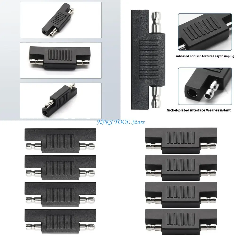 

L8RC Reversible Polarity Connectors Adapters For Solars Equipment Prevents Short Circuits Heat Resistant PVC Housing