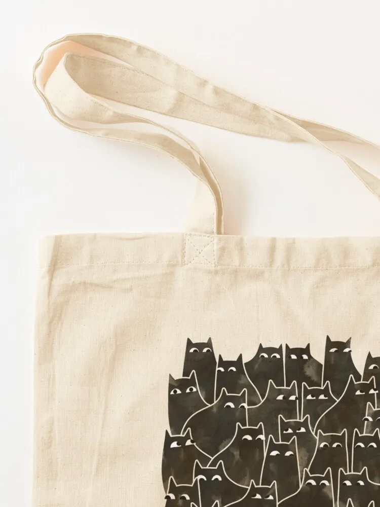 القطط المشبوهة حمل حقيبة قماش مخصص حقيبة حقائب مخصصة للمتسوقين حقائب اليد للنساء #3