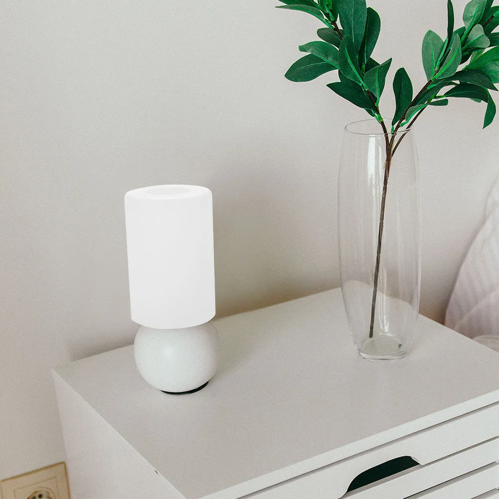 

Glass Lampshade Replacement Cylinder Milky White Lamp Shade Compatible with E27 Soft Light Even Distribution Fixture