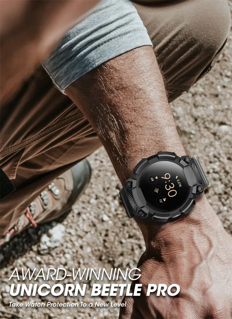 Für Google Pixel Watch 3 Gehäuse 45 mm SUPCASE UB Pro Anti-Scratch Robustes Herren-Schutzhülle mit verstellbarem Armband – Detail 8