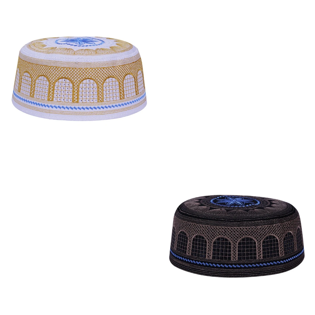 

Sweat Wicking Prayer Hat Man Muslim Hat Saudi Arabian Islamic Hat Simple and Elegent Comfortable To Wear Exquisite Embroidery