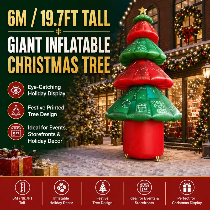 Commercial Large Inflatable Christmas Tree Decoration with PVC or Oxford for Christmas Events & Festivals