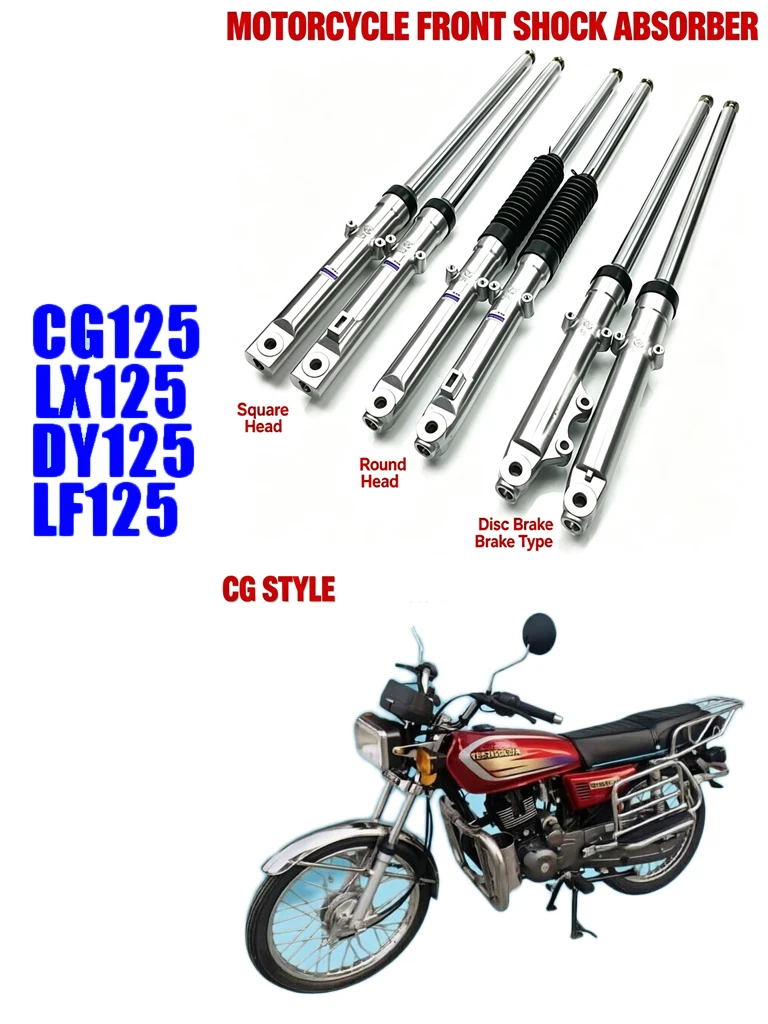 Motorcycle Front Suspention for Honda Dayang Lifan Jialing Loncin Dayun CG125 HJ150 QJ125 LX125 DY125 27mm Shock Absorber Set