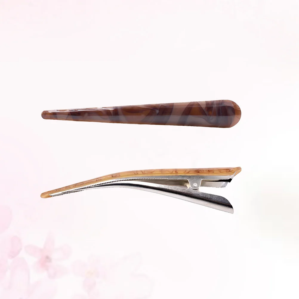 

2pcs Duck Mouth Hair Clips Acrylic Alligator Barrettes Strong Hold Teeth Bows For Women Girls Prong Hairpins Durable Shower Use