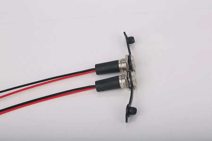 100 peças cobre completo 10a ip68 à prova d'água 5.5x2.1 5.5x2.5 dc tomada de energia fêmea montagem em painel conector de solda com porca snap