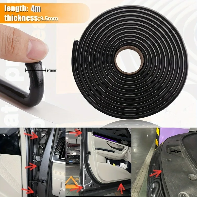 High-Elasticity Rubber Mud Black Butyl Sealant Tape for RV Car Headlights Taillights Door Snake Gum Rubber Sealant Soft Strip