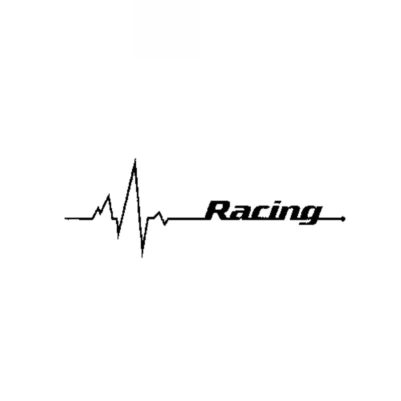 

Racing Heartbeat Pulse Turbocharged Diesel Truck Car Personality Pvc Decal Suitable for All Kinds of Cars Black/white, 14CM *5CM