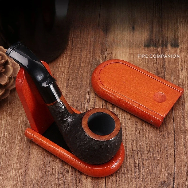 Wooden Tobacco Pipe Holder Foldable Smoking Pipe Stander Rack Universal Flip Single Pipe Bracket Cigarette Accessories