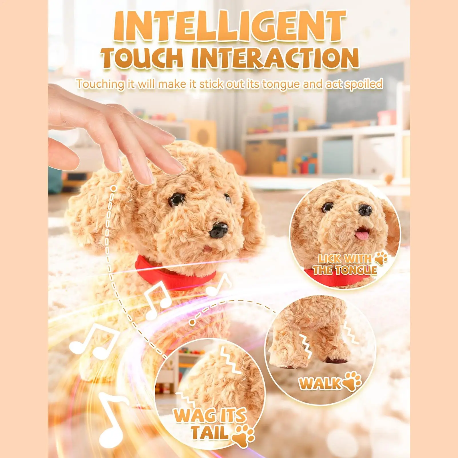 

1 шт., электронный робот-собака, реалистичная игрушка для собаки, сенсорный робот Ai, интерактивный робот-собака, щенок, милая собака для детей, подарки для девочек