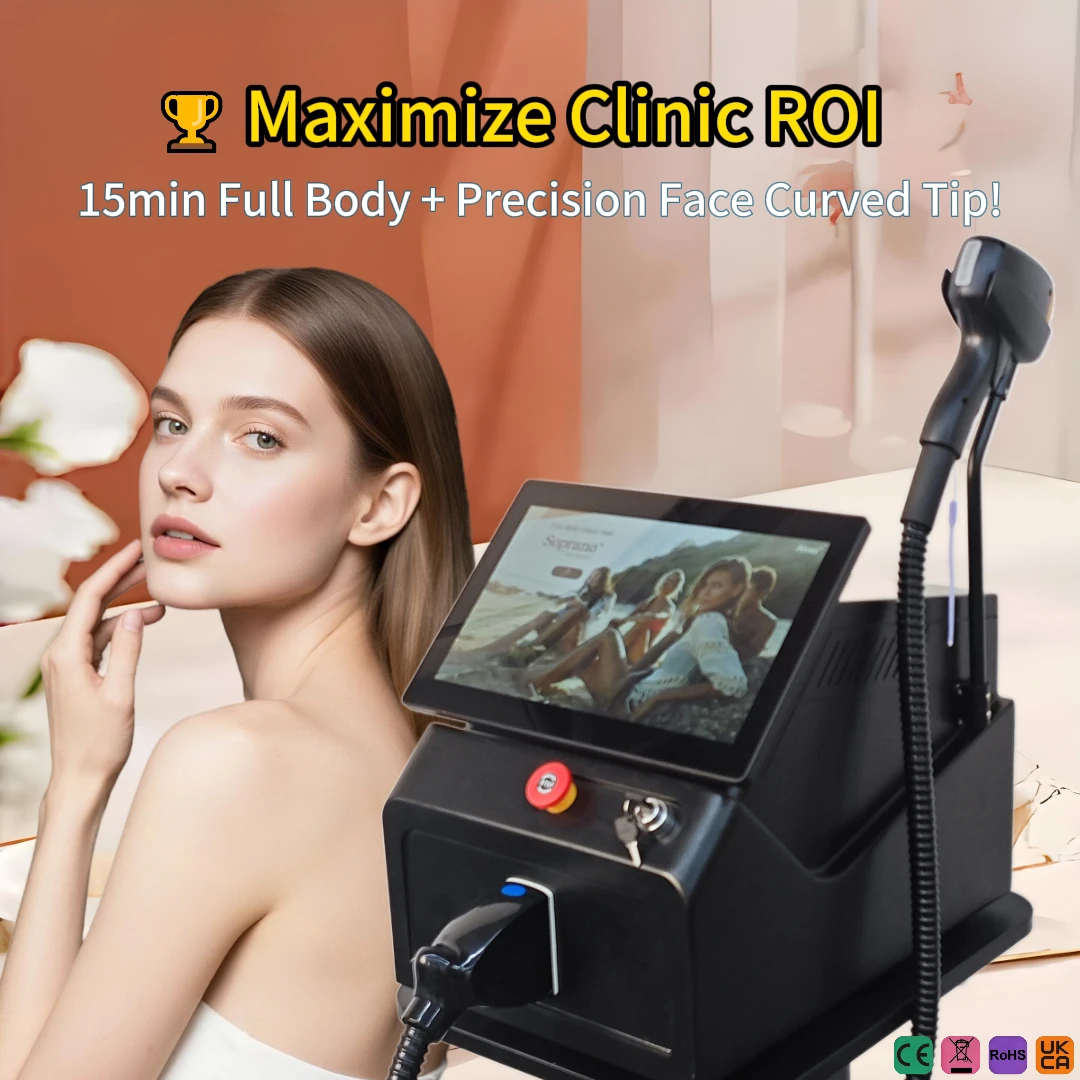 Professional Hair Removal Device 4-in-1 Wavelengths Salon-Grade Ice Cooling Technology 5000W Soprano Ice Epilator for Face/Body