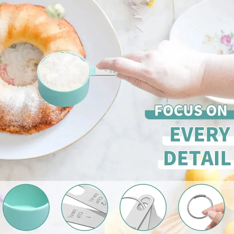 Baking Measuring Cup and Spoon Set for Flour, Sugar, Salt –  Kitchen Uses