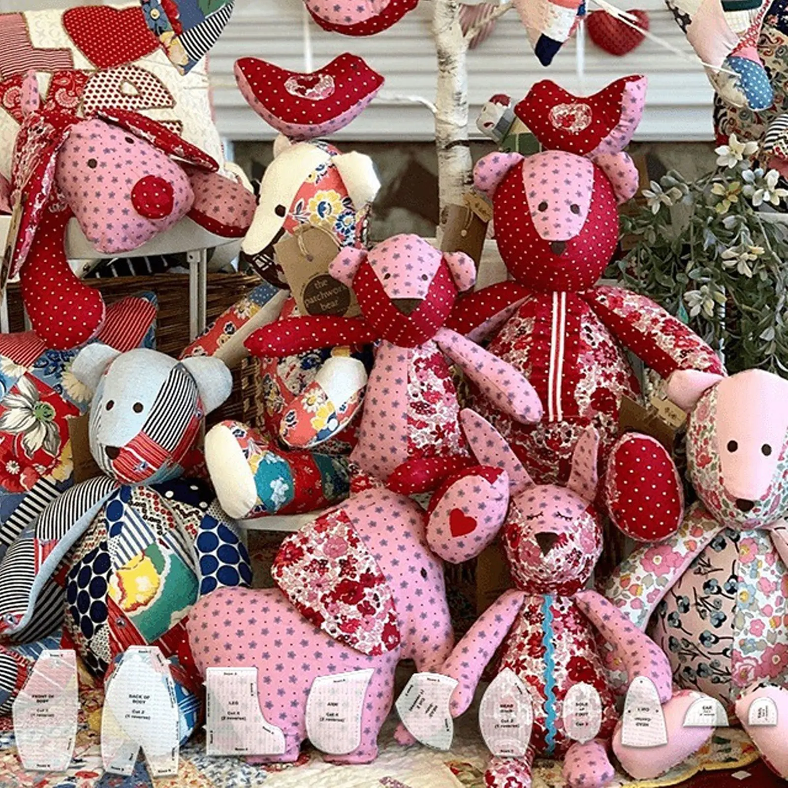 Stuffed Bear Sewing Pattern Bear Template Ruler Set  Acrylic Quilting Tools Reusable Bear Sewing Template Set