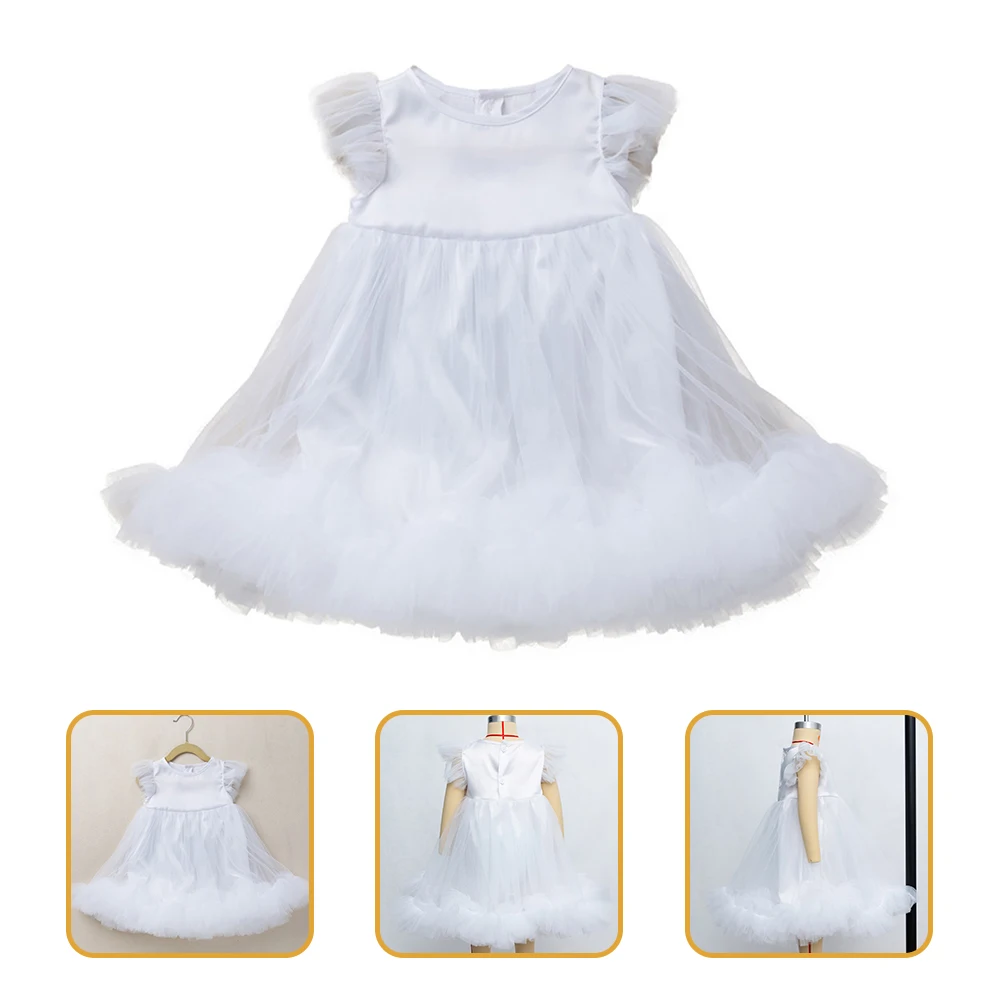 

Creative Fashionable Dress Without Sleeve Costume Baby Girl Tulle Fairy Toddler Party Cotton Cosplay Birthday Dresses