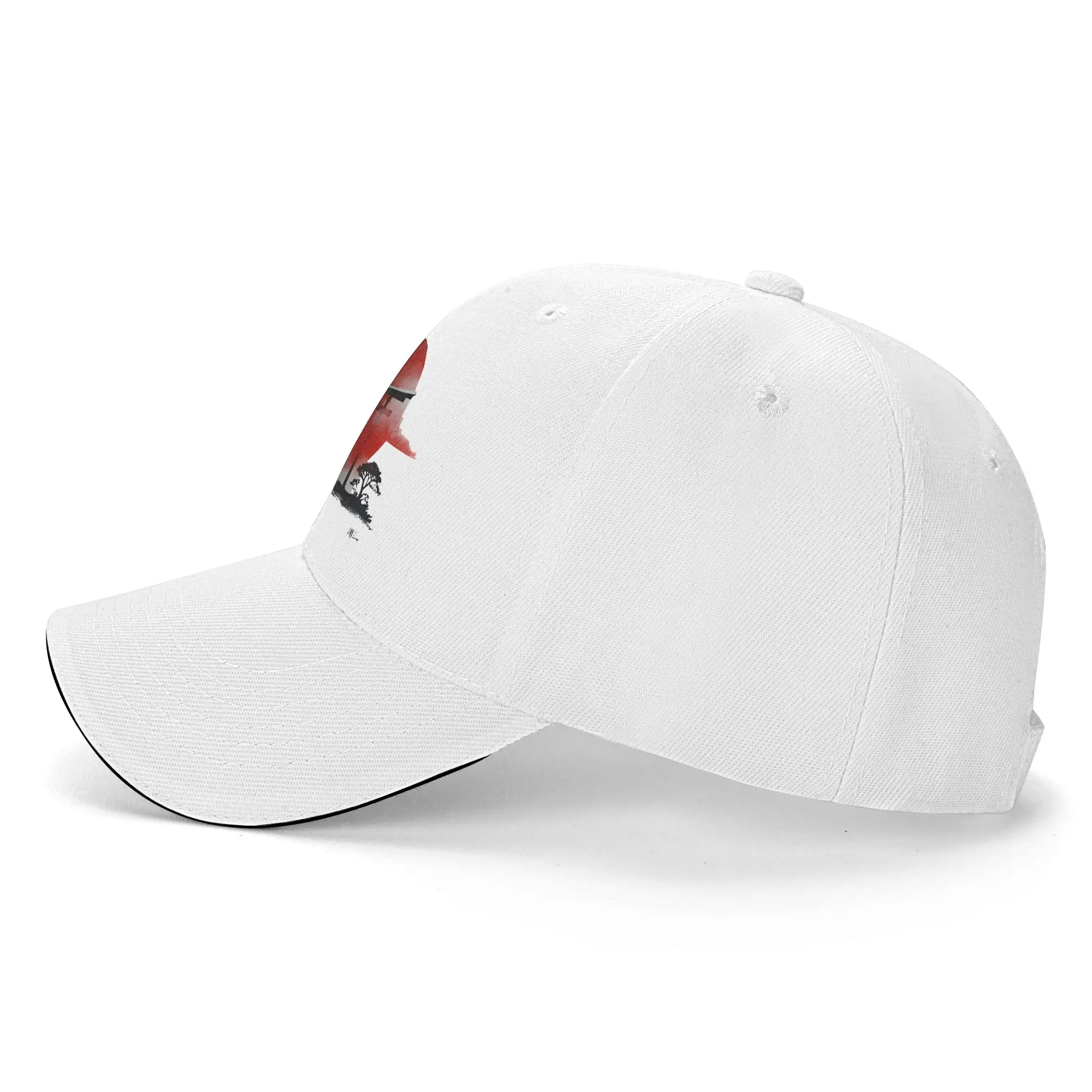 Japan Flag Japanese Torii Gate Rising Sun Minimalist Art  Baseball Cap Trendy Unisex Men Trucker Hat Sun-Proof Snapback Cap