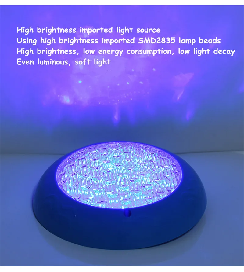 Wall-mounted LED Pool Light Ip68 Waterproof Colorful RGB with Remote Control Grouting Underwater Lights Water Features Outdoor