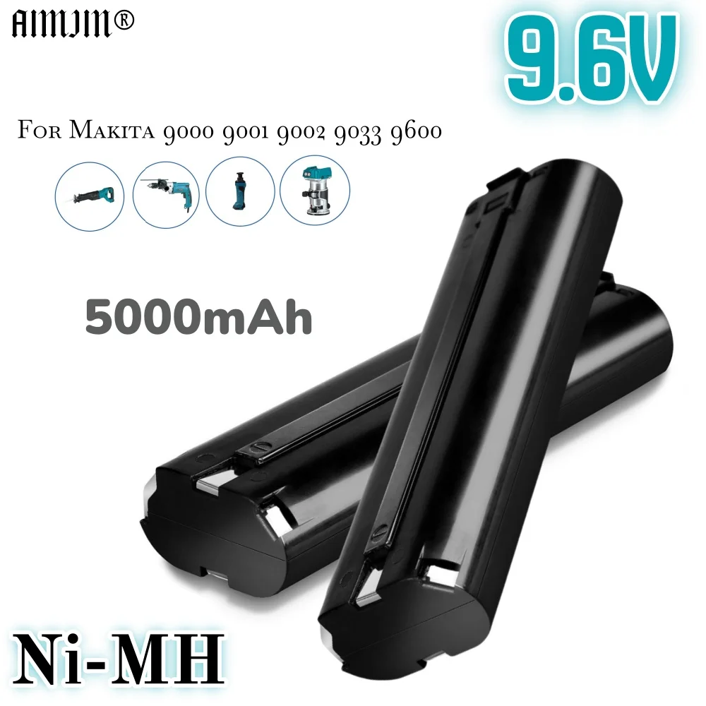 

Аккумулятор Ni-MH 5Ач 9.6В для Makita 9000 9001 9002 9033 9600 193890-9 192696-2 632007-4 5090D 6012HD 4190D 4190DW 4300D 4390D