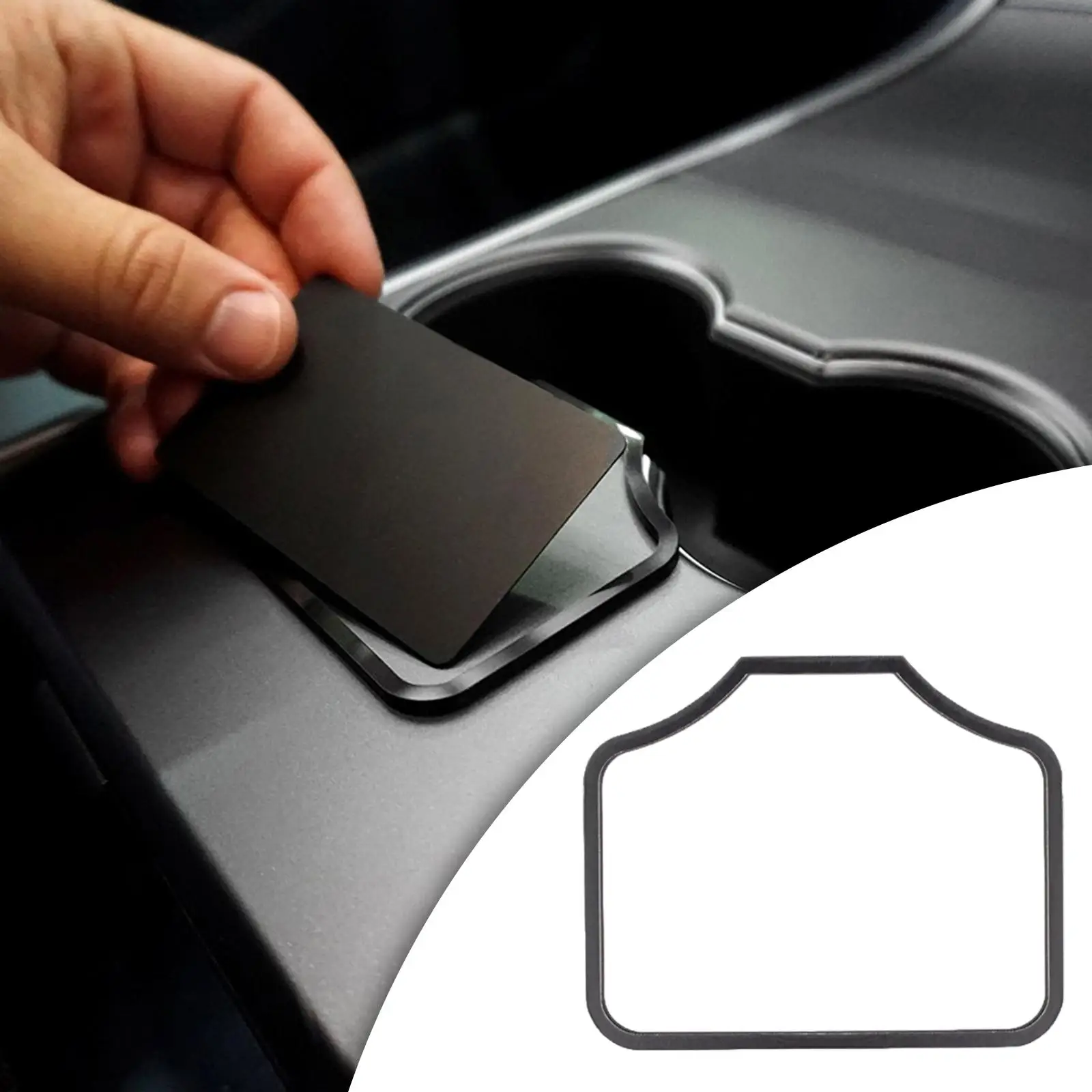 Start Card Key Position Trim Frame Center Fixer Limiting Stopper Fit for Model 3 W/Adhesive Sticker Auto Durable