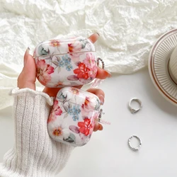 Wireless Bluetooth case for AirPods1/2 AirPods3 AirPods pro and pro2 tpu flower pattern earphone cover