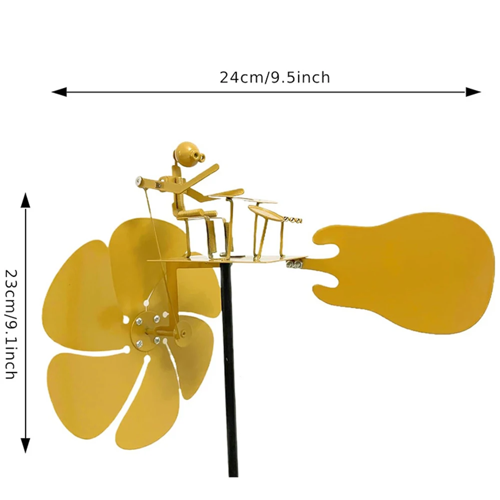 Garden Wind Spinner Metal Drummer for sculpture with Dynamic Movement and Handcrafted Drumsticks Rust Resistant Outdoor