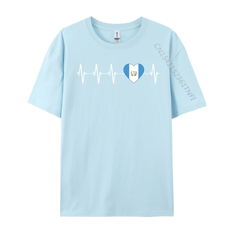 Chapin Guatemalan Heartbeat I Love Guatemala Flag Tops Shirt Men's Tshirts Printed On T-Shirts 2024 Newest Men Clothing