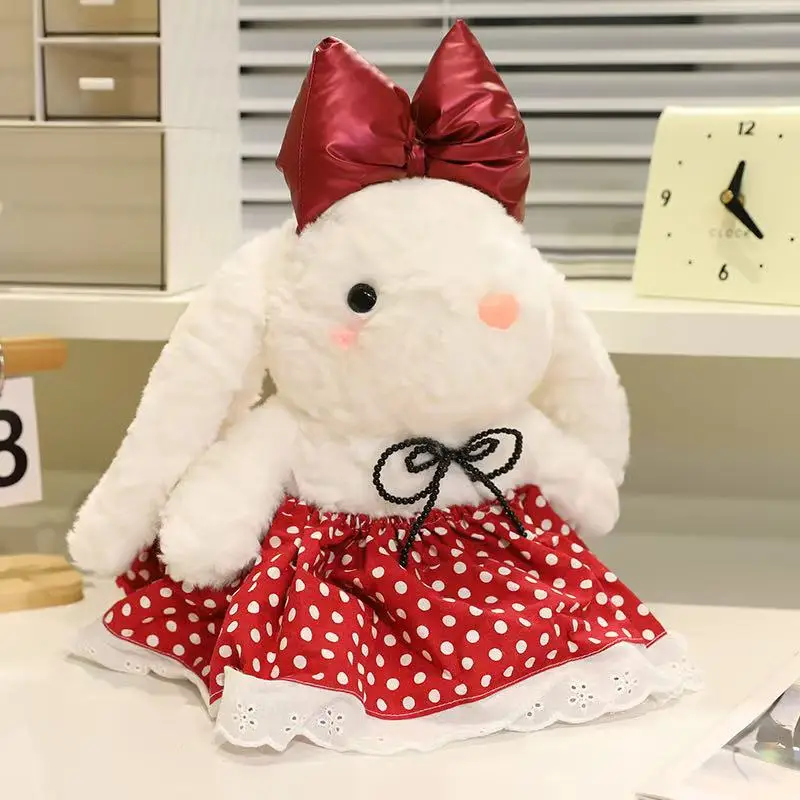 

40cm New Simulated Princess Rabbit Doll in Skirt Stuffed Plush Toy Cartoon Anime Cute Pillow Children's Birthday Gift Fun Doll