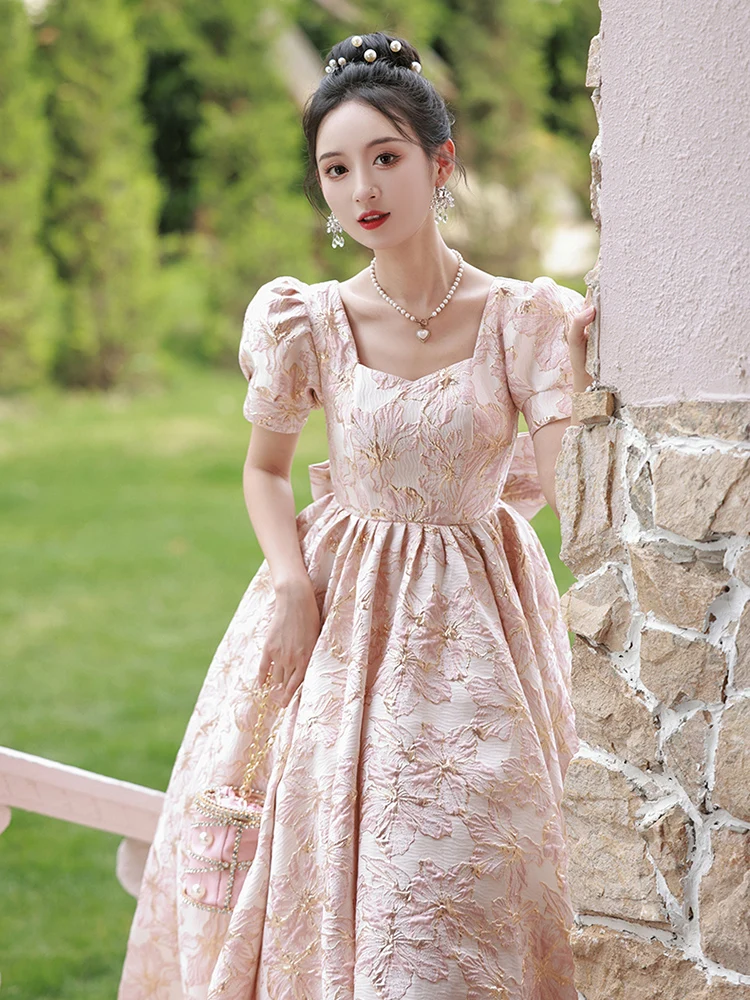 

plus Size Evening Gown Pink Wedding Proposal Birthday Dr Luxury Princ Sle High Waist Ball Gown for Women