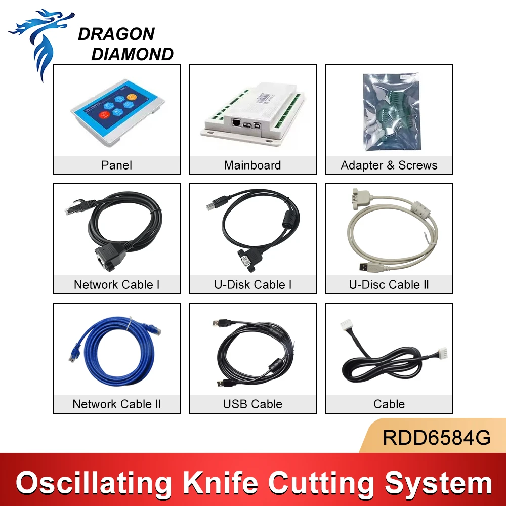 RDD6584G Ruida Oscillating Knife Cutting System for CNC Router For Co2 Laser Engraving Cutting Machine