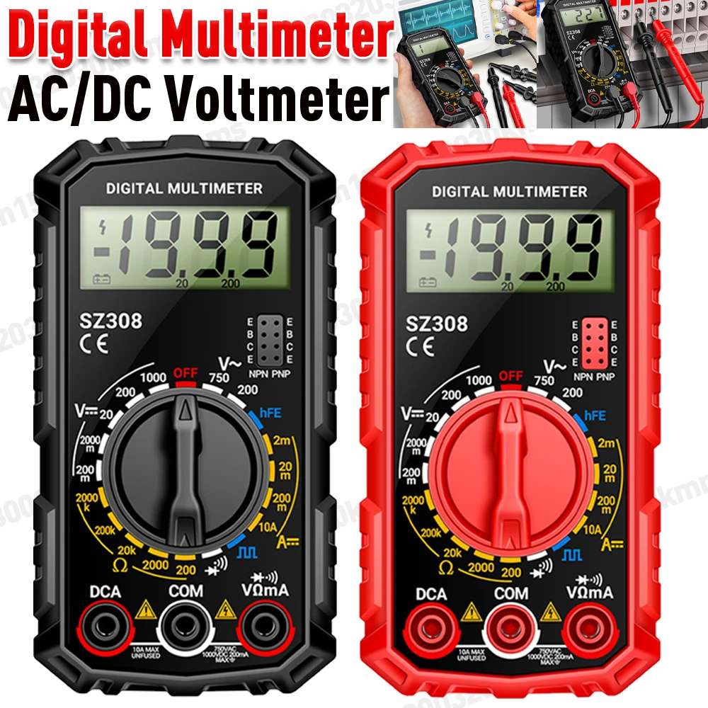 ANENG SZ308 Digital Multimeter Voltage Resistance Meter AC/DC Current Meter Electrician LCD Backlight Ohm Square Wave Test