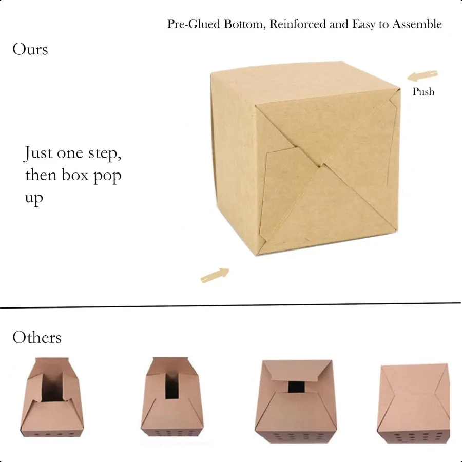 25 Pcs Brown Paper Gift Boxes Small Candy Boxes Bulk 4x4x4 inch Gift Box with Lids Goodie Treat Boxes for Party Favors Birthday