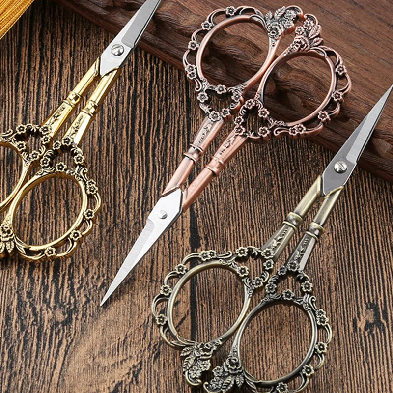 Retro klassische Schneiderschere Handwerk Haushalt Schneiderschere Stoff Nähen Stoff Faden langlebige Edelstahlschere – Detail 11