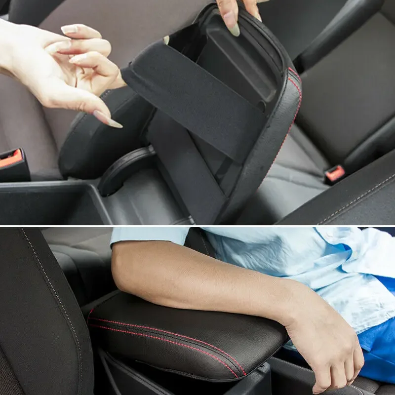 

1pc Comfortable Wear-resistant Armrest Box Cover Accessories For Golf 7 MK7 2013-2017 Microfiber Leather Central