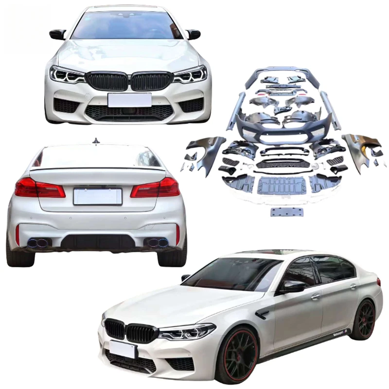 High Quality 5 Series G30 1:1 M5 F90 Upgrade Body Kit Front Rear Bumper Fender Side Skirt Full Set Auto Exterior Modified