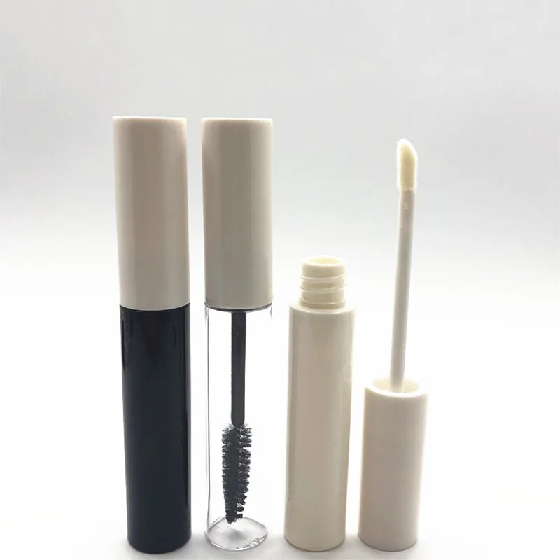 10/30/50pcs 10ml Empty Tube Mascara Lip Gloss Glaze Eyeliner Eyelash Glue Bottle DIY White Cover Cosmetic Container Wholesale