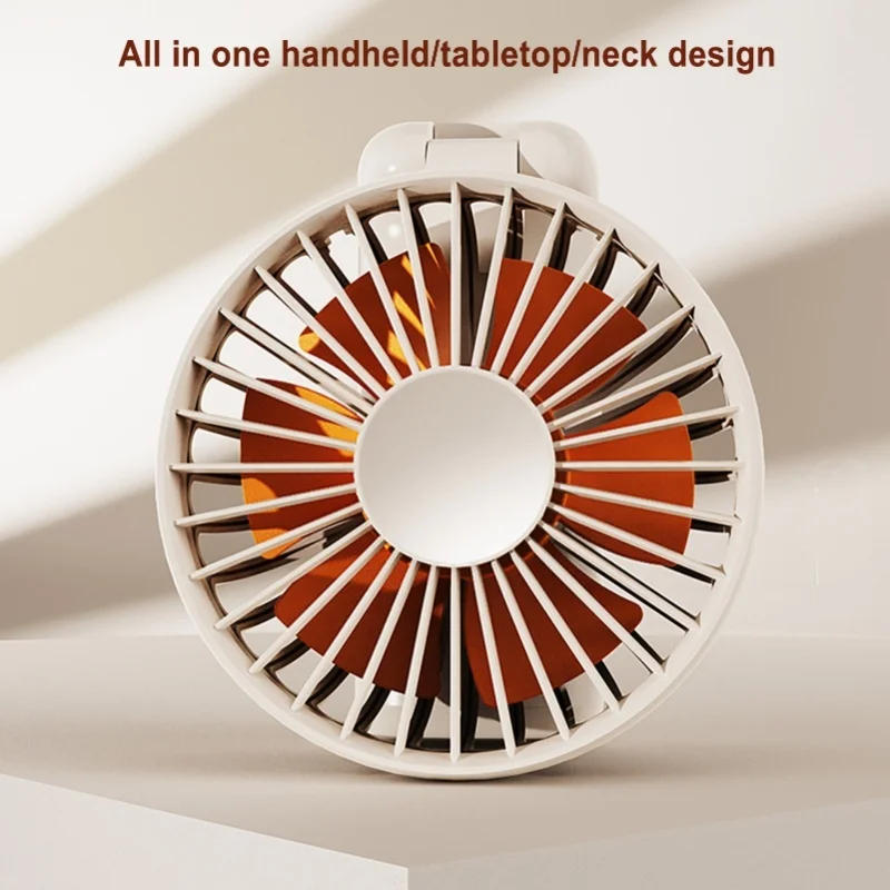 USB Handheld Fan Mini Powerful Folding Digital 180 Degree Adjustable 6 Gears Real Time Display Power Quiet Portable Fan