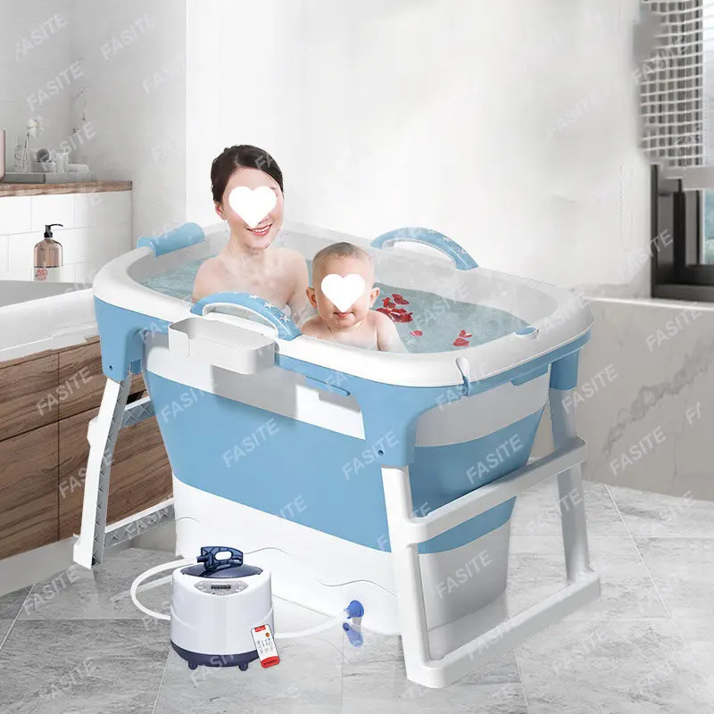 Hot Tub Large Full Body Folding Bath Adults Family Bucket Bathtub with Baby Legs Foldable Bath Bucket Banheira Ice Bath SY50YP