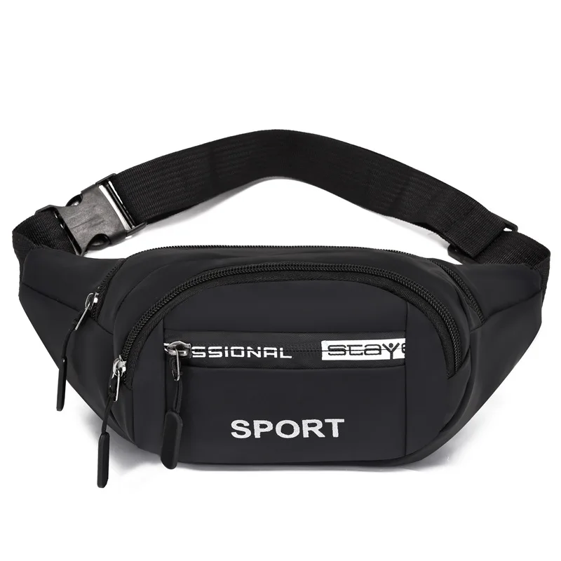 حقيبة خصر رياضية مع مقصورات متعددة بسحاب - حزام قابل للتعديل وحقيبة متينة للأنشطة الخارجية والسفر الرياضي #4