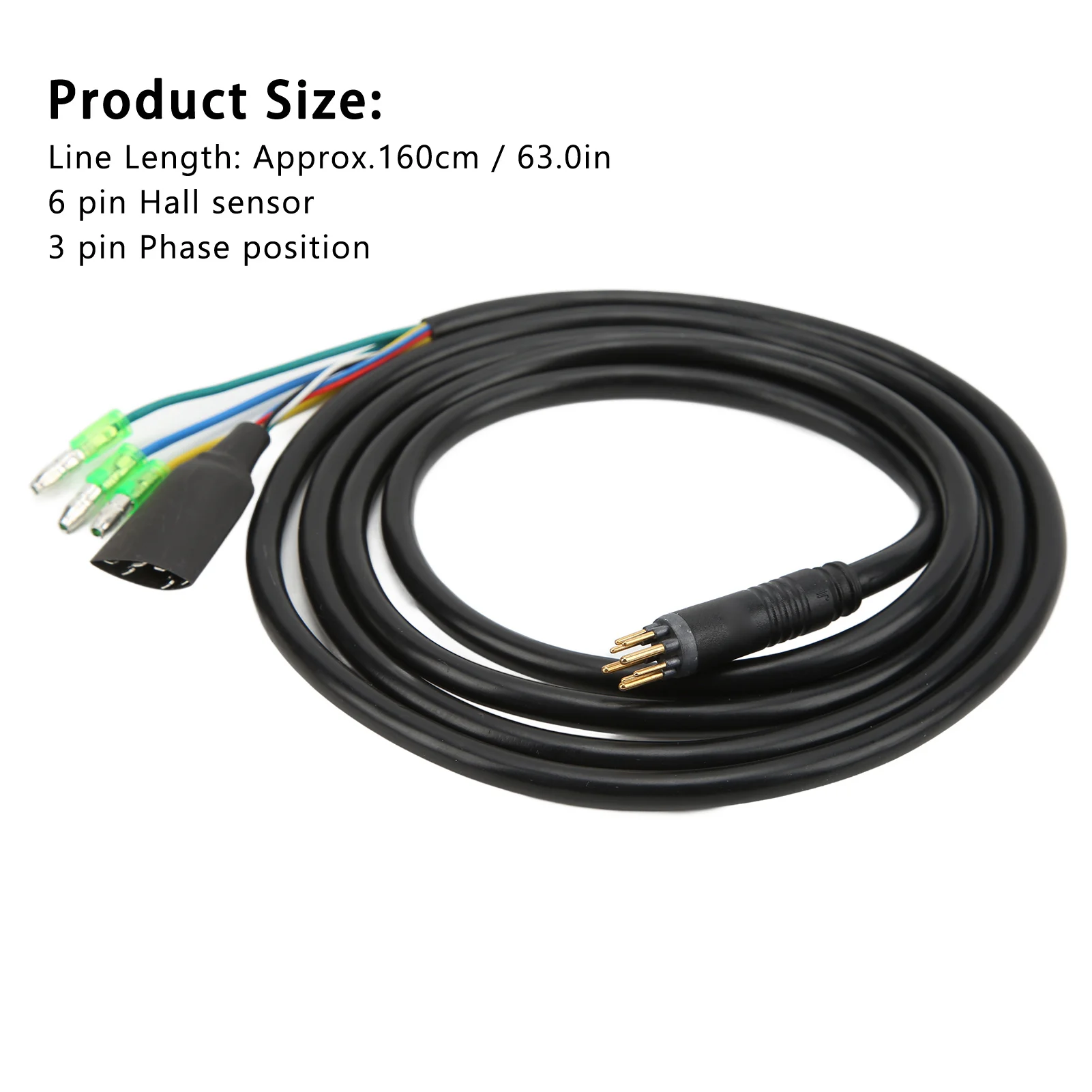 

9 Pin Conversion Cable, Copper Plastic Electric Bike Conversion Cable 160cm 9Pin Motor Conversion Extension Cable Male Connector