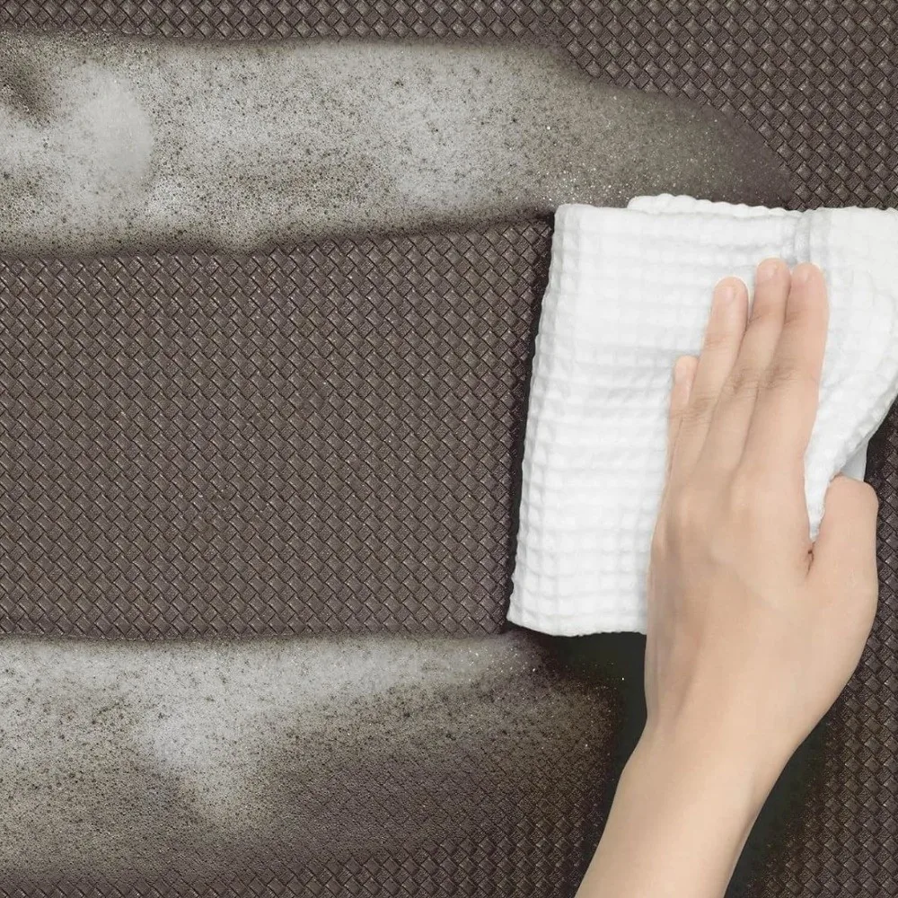 

2pcs Cushioned Anti-Fatigue Kitchen Mat 47/30×17.3in Non-slip PVC Kitchen Rugs Stain Resistant Waterproof Door Mat Bedroom